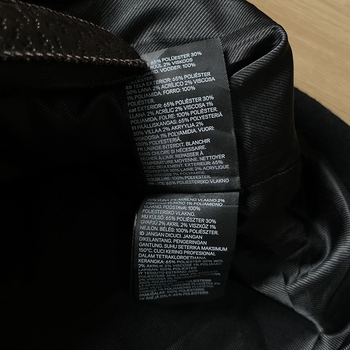H&M H&M Men Black Solid Wool Blend Collar Jacket XL Size US XL / EU 56 / 4 - 14 Thumbnail
