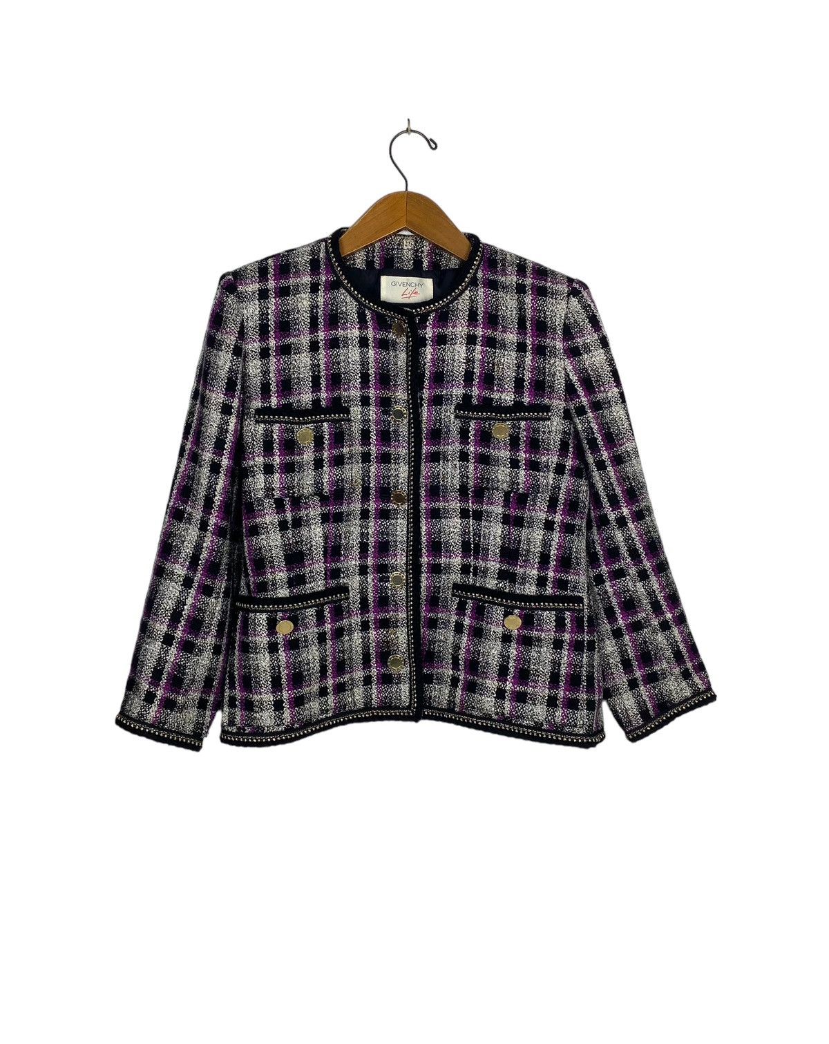 Givenchy Rare‼️ Vintage Givenchy Life Tweed Wool Jacket Size M / US 6-8 / IT 42-44 - 1 Thumbnail