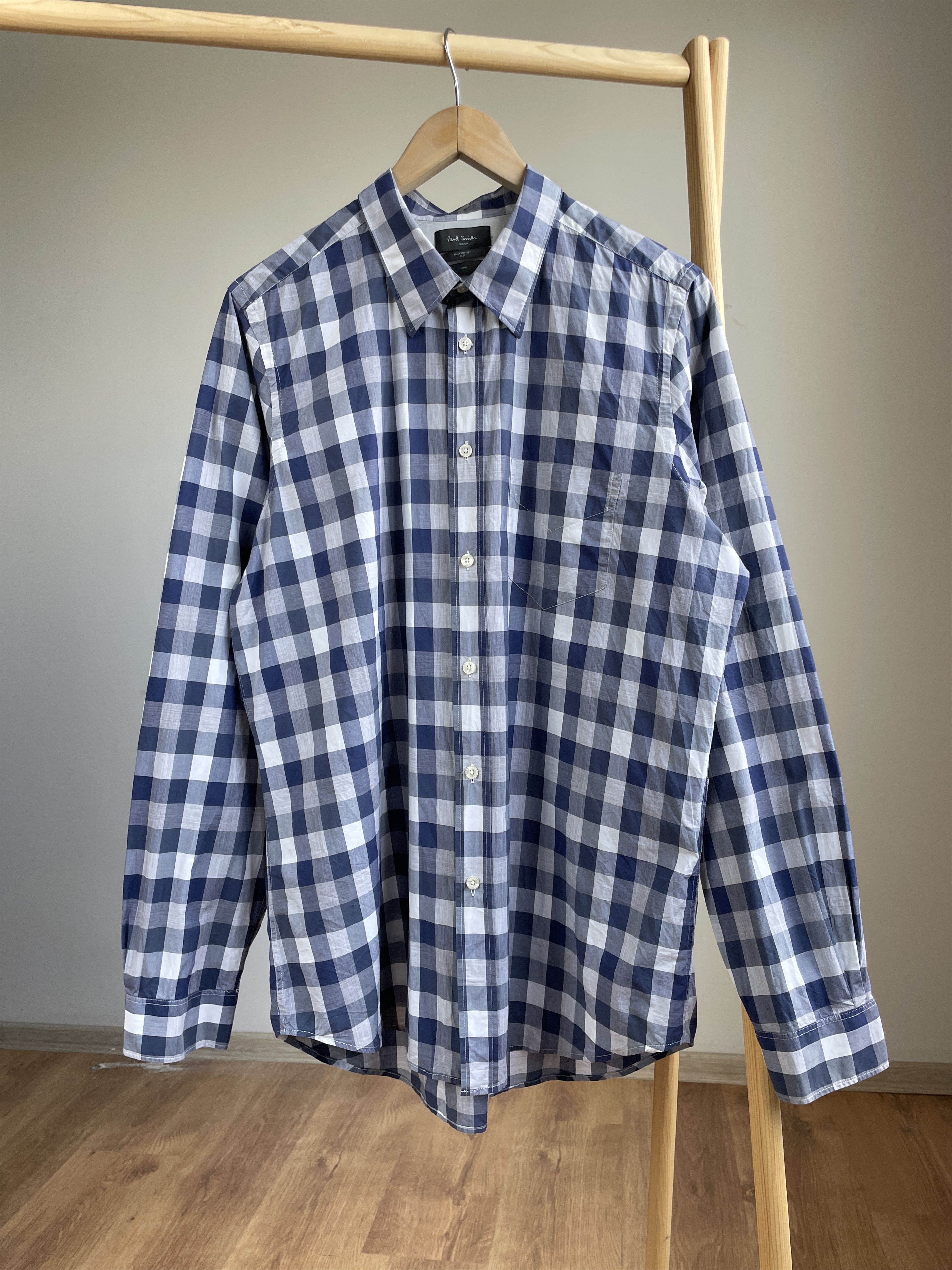 Paul Smith Paul Smith Soho Blue Check Shirt Size 17.5'' Size US XL / EU 56 / 4 - 1 Thumbnail
