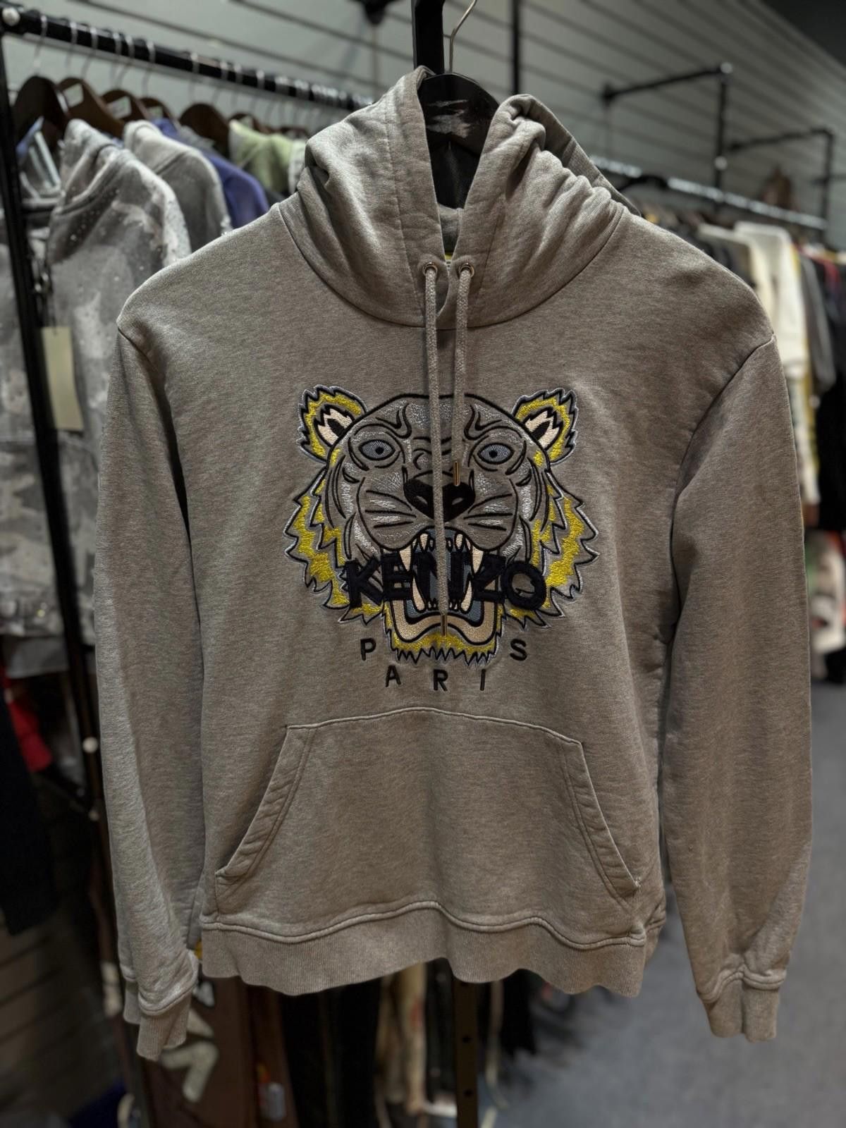 Kenzo Kenzo Sweater “Tiger Face” Large 100% Authentic Grey Yellow Size L / US 10 / IT 46 - 1 Thumbnail