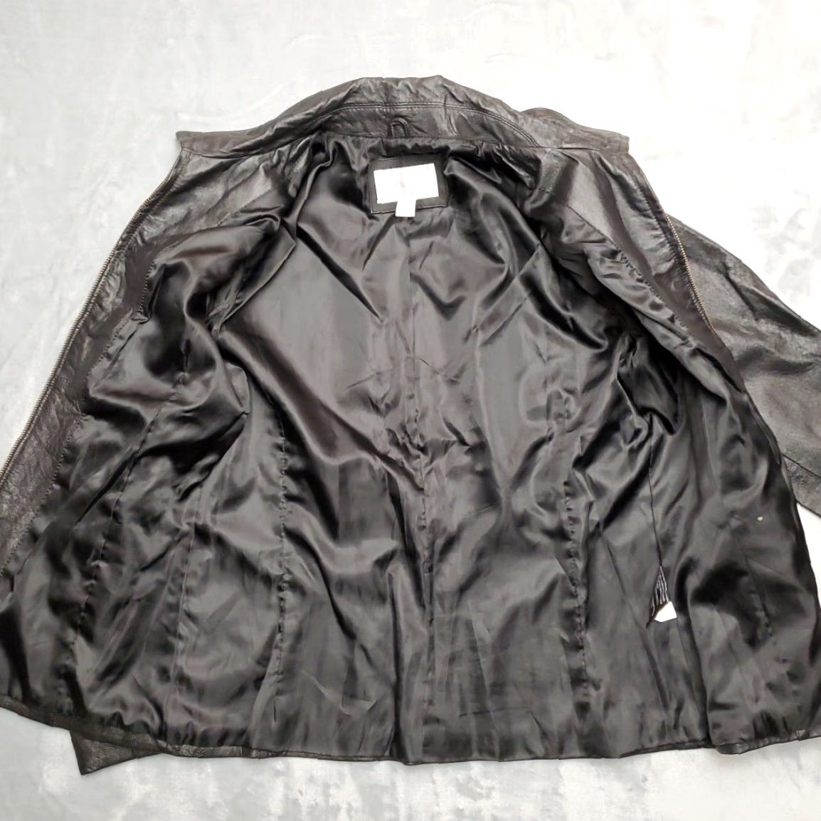 Worthington VINTAGE Worthington Jacket Womens Medium Black Genuine Leather Classic Moto Minimalist Size M / US 6-8 / IT 42-44 - 6 Thumbnail