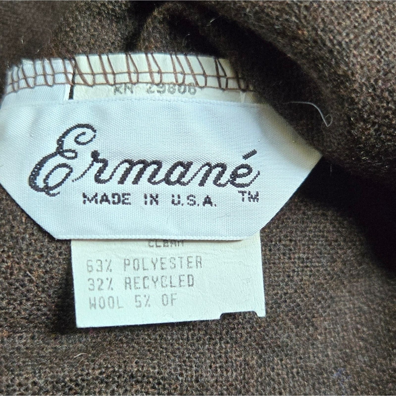 Other Vintage wool blend skirt with tie, NEW WITH TAGS! Size 34" / US 12 / IT 48 - 3 Thumbnail