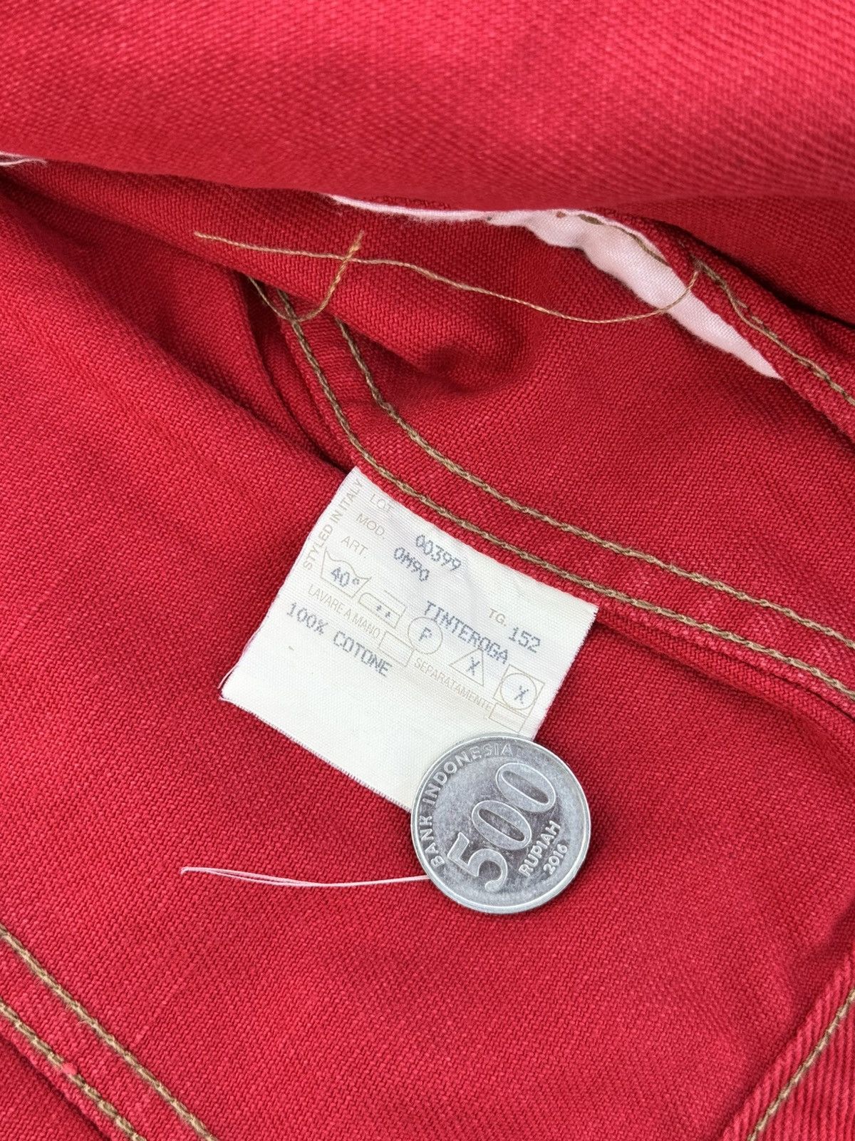 Vintage Vintage Mash red denim trucker jacket Size US M / EU 48-50 / 2 - 9 Thumbnail