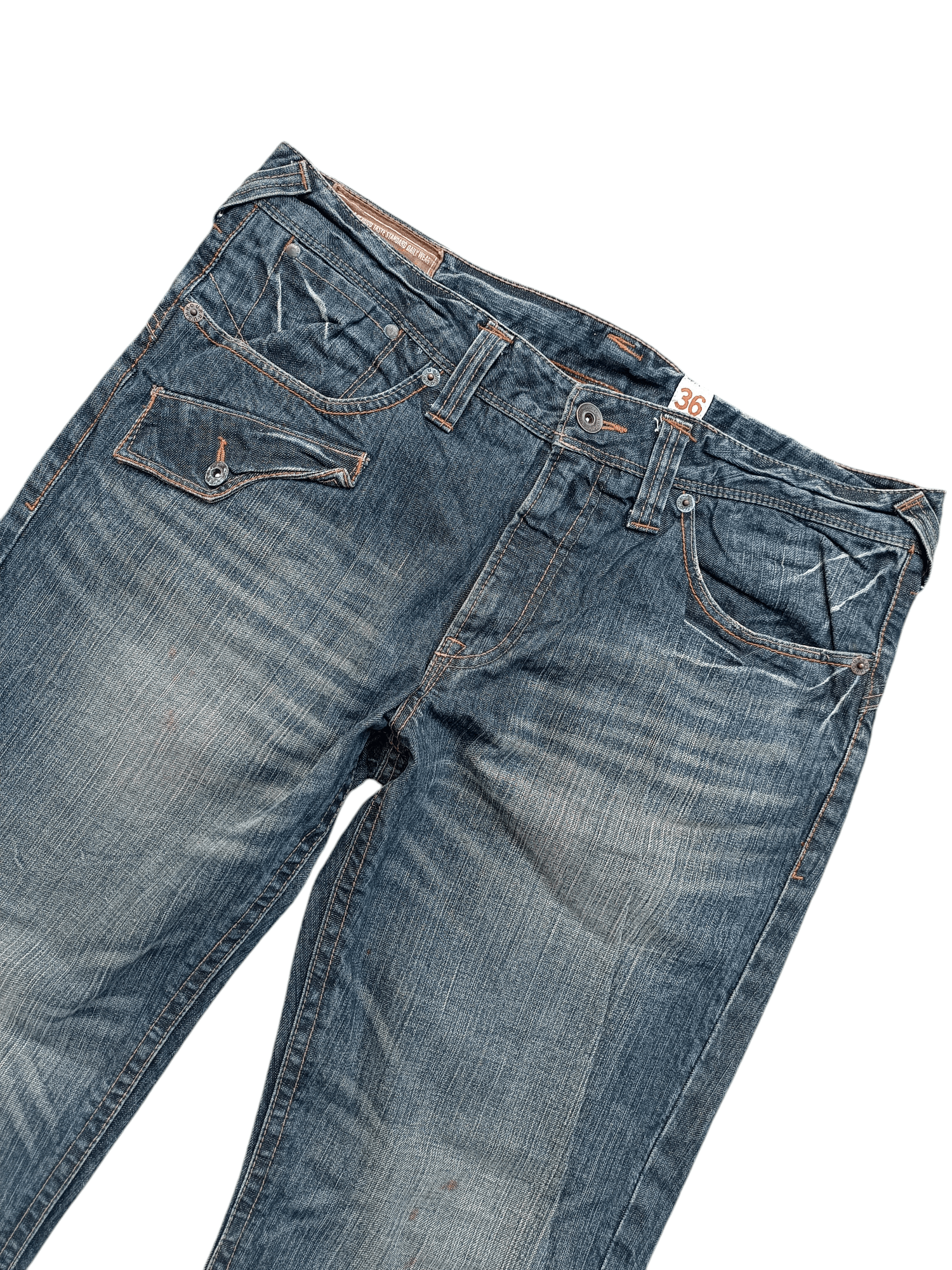 Japanese Brand Japanese Brand Rush Hour Whiskers Faded Jeans Size US 38 / EU 54 - 2 Thumbnail