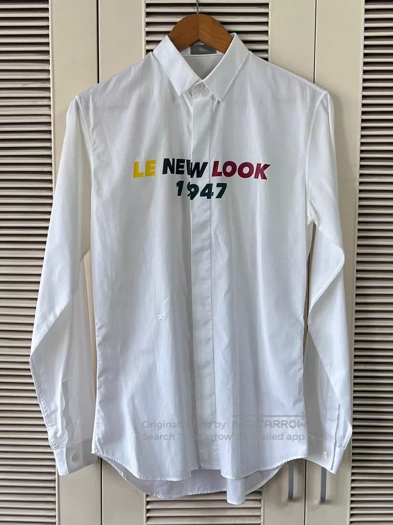 Dior Dior Size 37 1947 letter printed long-sleeved shirt Size US XXS / EU 40 - 1 Thumbnail