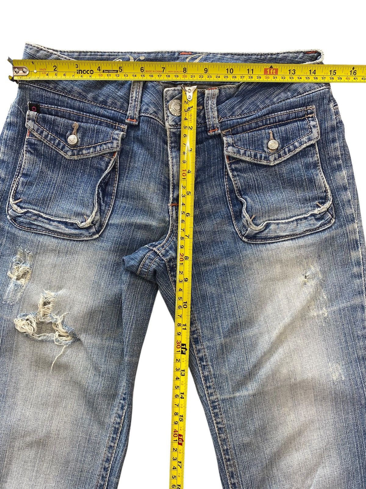 XOXO Xoxo Jeans Faded Wash Style Flare Jeans Size 29" - 6 Thumbnail