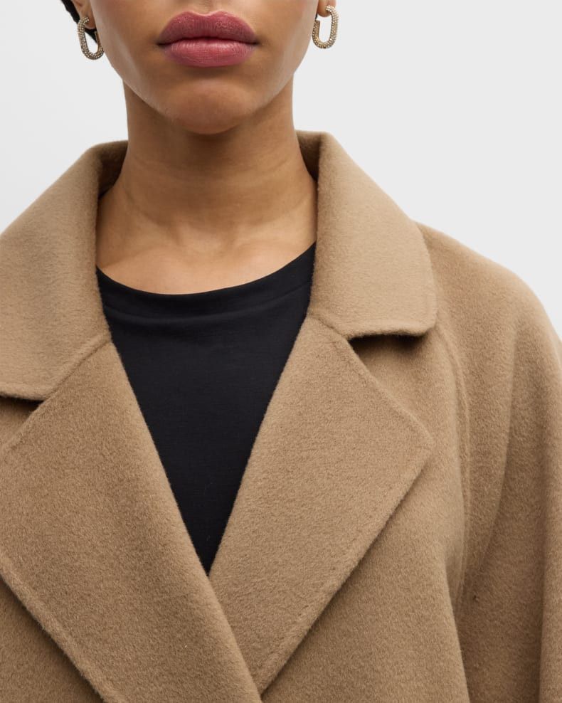 Loulou de Saison o1s22i1n1024 Gray Wool Cashmere Coat in Beige Size XS / US 0-2 / IT 36-38 - 6 Thumbnail