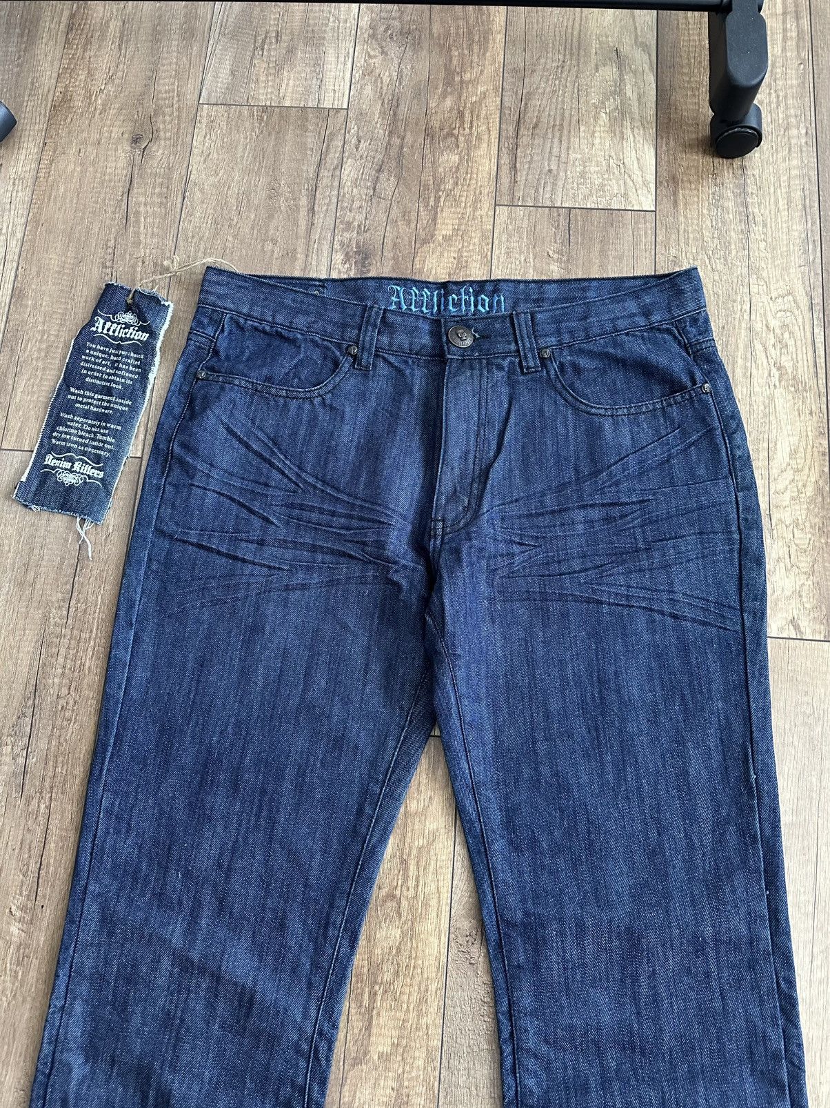 Affliction Affliction NEW Vintage Y2K Jeans Pants Embroidered Logo Size US 38 / EU 54 - 7 Thumbnail