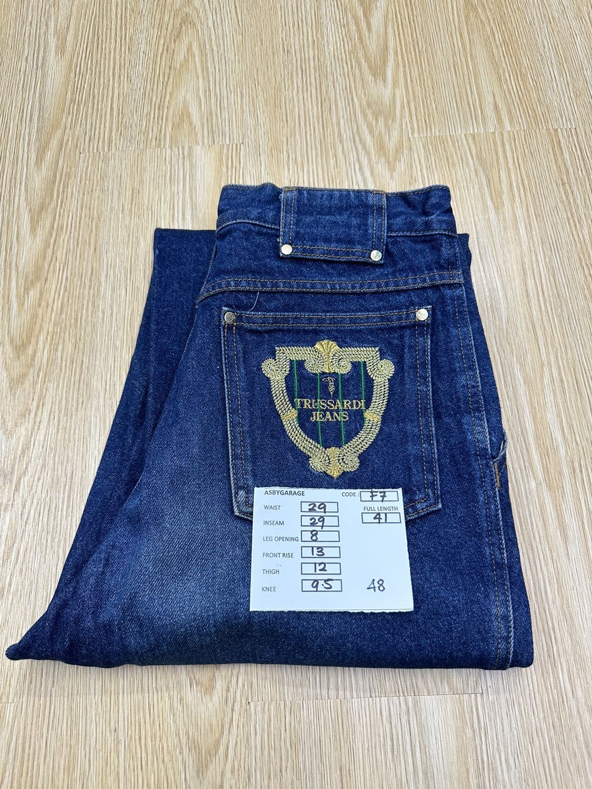 Designer × Trussardi × Vintage Vintage Trussardi Classic Baggy Denim F7 Size US 29 - 16 Thumbnail