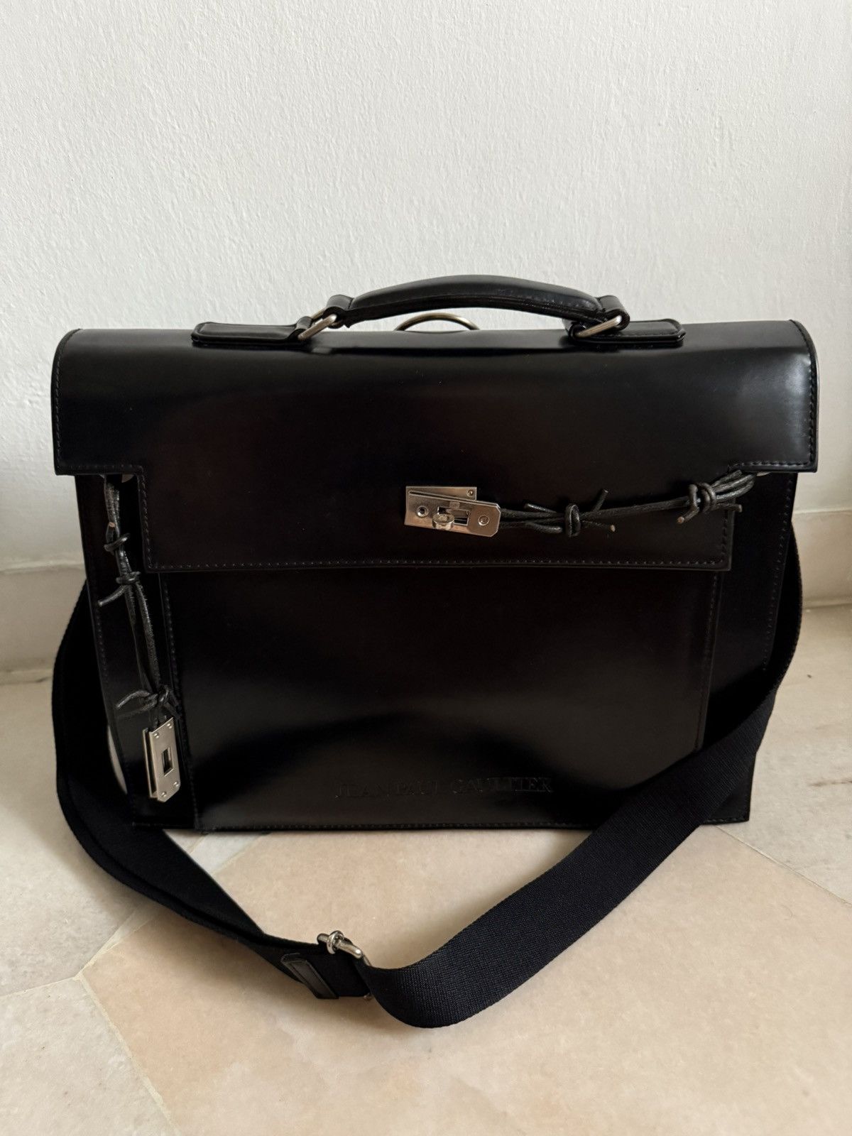 Jean Paul Gaultier Rare Jean paul gaultier black birkin briefcase Size ONE SIZE - 11 Thumbnail
