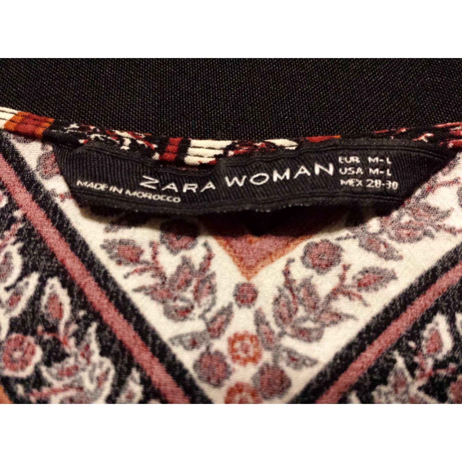 Zara Zara Blouse Women L Multicolor Floral 3/4 Sleeve Round Neck Polyester Casual Womens Size L / US 10 / IT 46 - 5 Thumbnail
