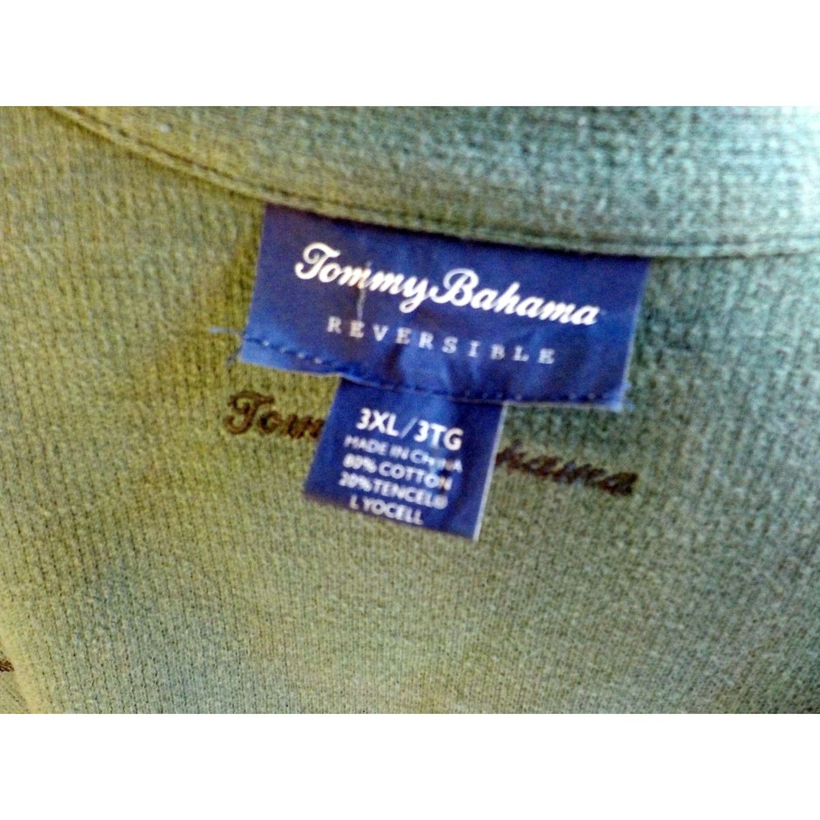 Tommy Bahama Tommy Bahama 1/4 Zip Sweatshirt Reversible Green 3XL Knit Mock Neck Zip Casual Men Sweater Size US XXL / EU 58 / 5 - 6 Thumbnail