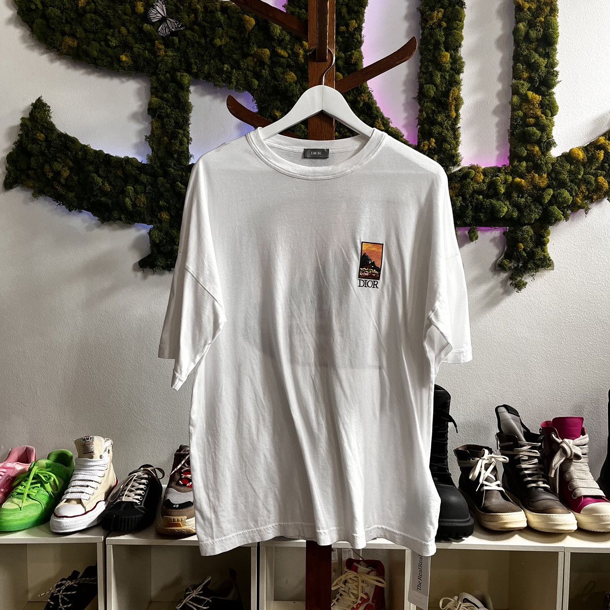 image of Dior Mount Zion T Shirt in White, Men's (Size Small)