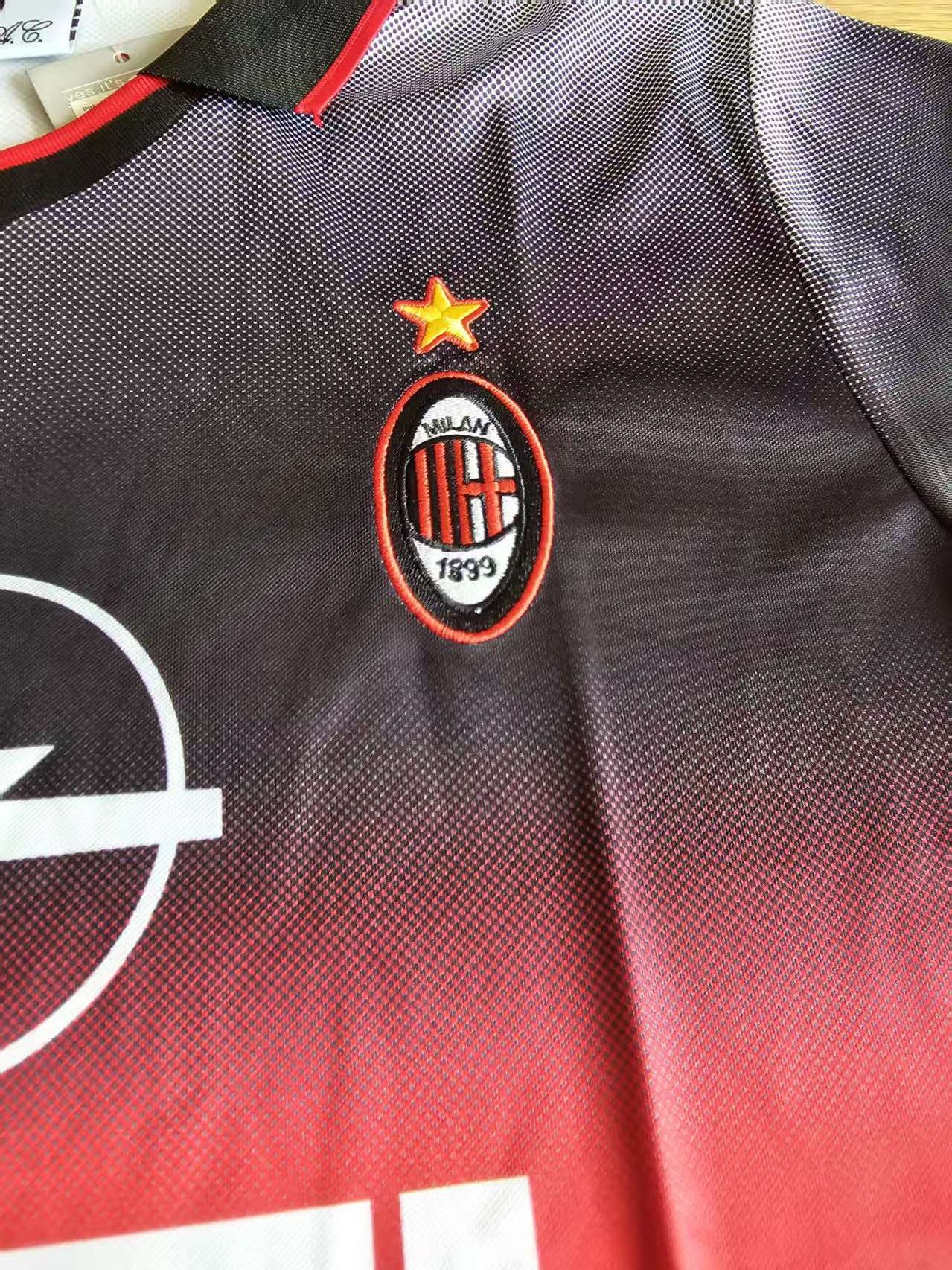 Lotto Sport 1995 1996 AC Milan Jersey Black Size US XXL / EU 58 / 5 - 4 Thumbnail