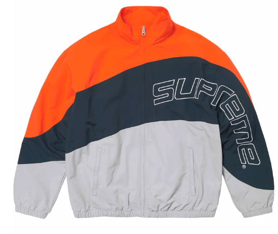 image of Supreme Curve Track Jacket Grey Size Xl, Men's