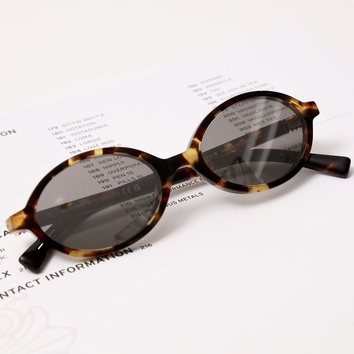 Miu Miu MIU MIU 0MU 04ZS SUNGLASSES Size ONE SIZE - 6 Thumbnail