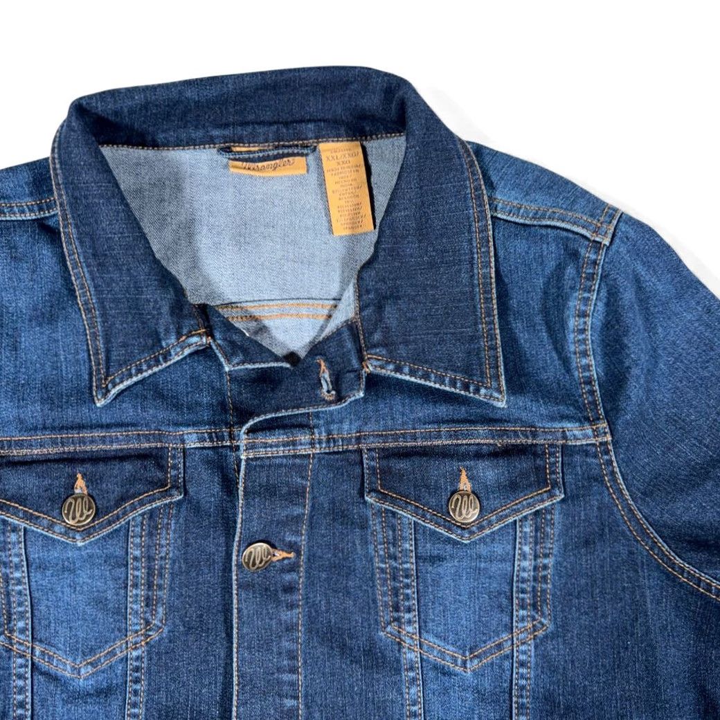 Wrangler Wrangler Jacket Womens 2XL Blue Denim Western Trucker Retro Jacket Kid? No, Adult Women Size 40" / US 18 - 2 Thumbnail