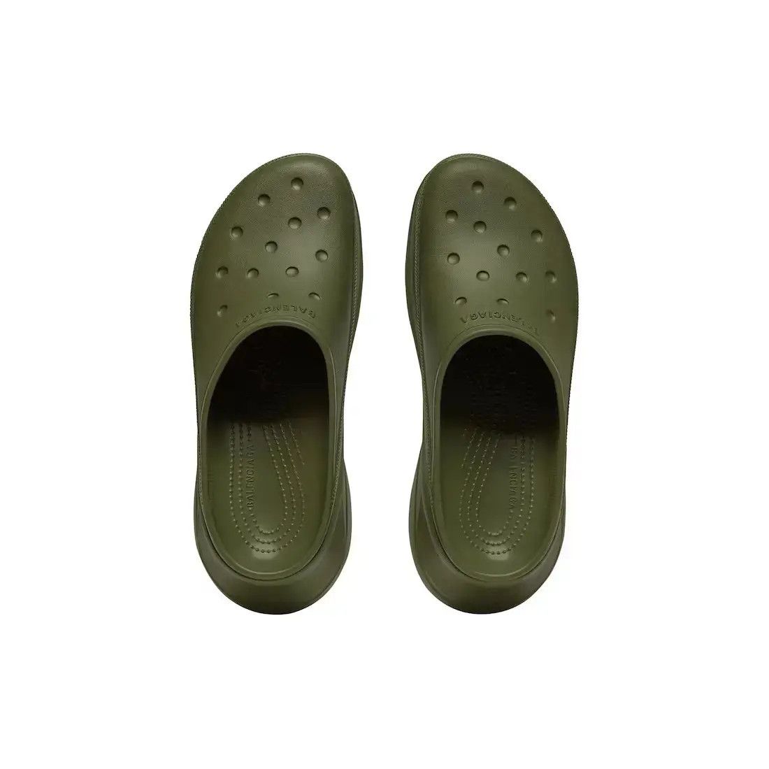 Balenciaga × Crocs o1la1rc1a0525 Crocs™ Mules in Dark Green Size US 6 / EU 39 - 5 Thumbnail