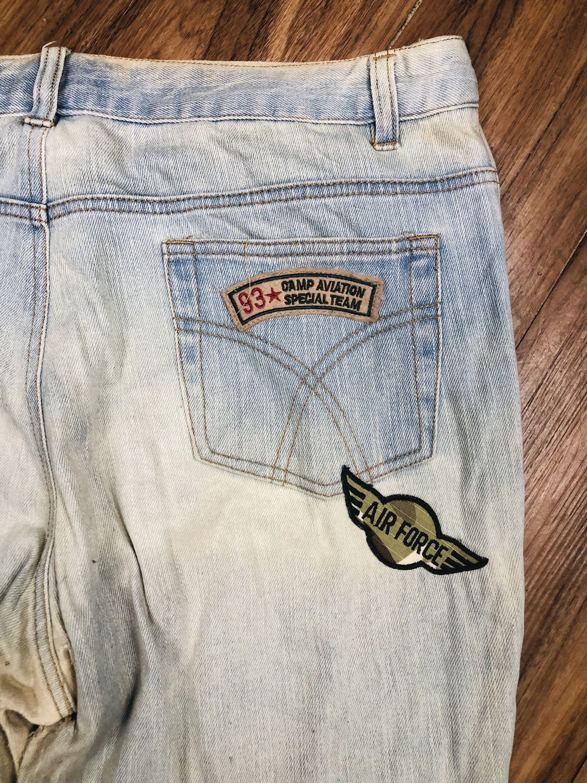 Other HUCOM Vintage Y2K Military Patchwork Jeans (37) Size 35" - 19 Thumbnail