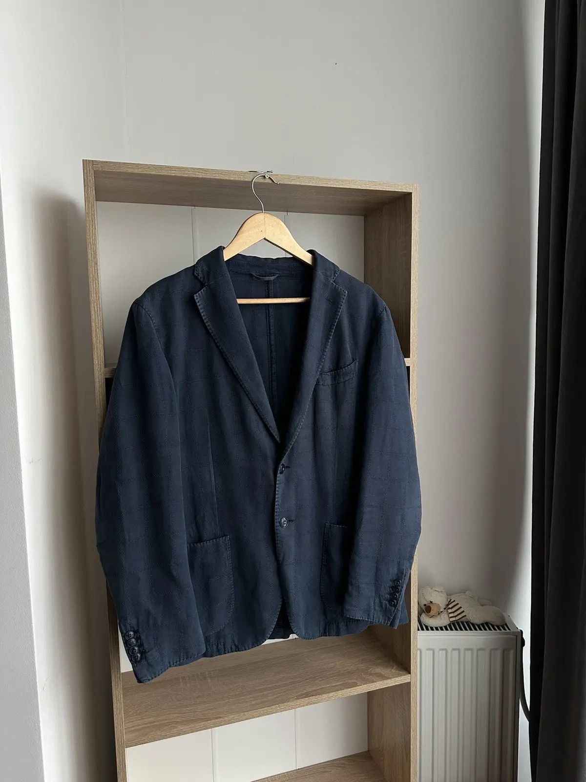 L.B.M. 1911 × Vintage L.B.M. 1911 Men's Lightweight Cotton Regular Blazer Taupe Size 52R - 8 Thumbnail