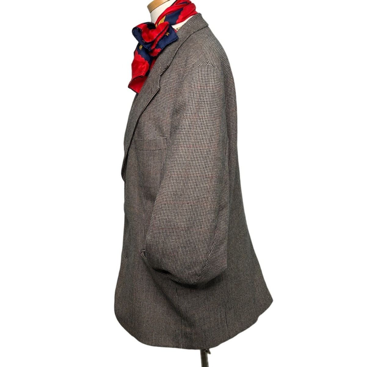 Chaps × Vintage Vintage Chaps Ralph Lauren Wool Alpaca Check Jacket 42T Size 42L - 4 Thumbnail