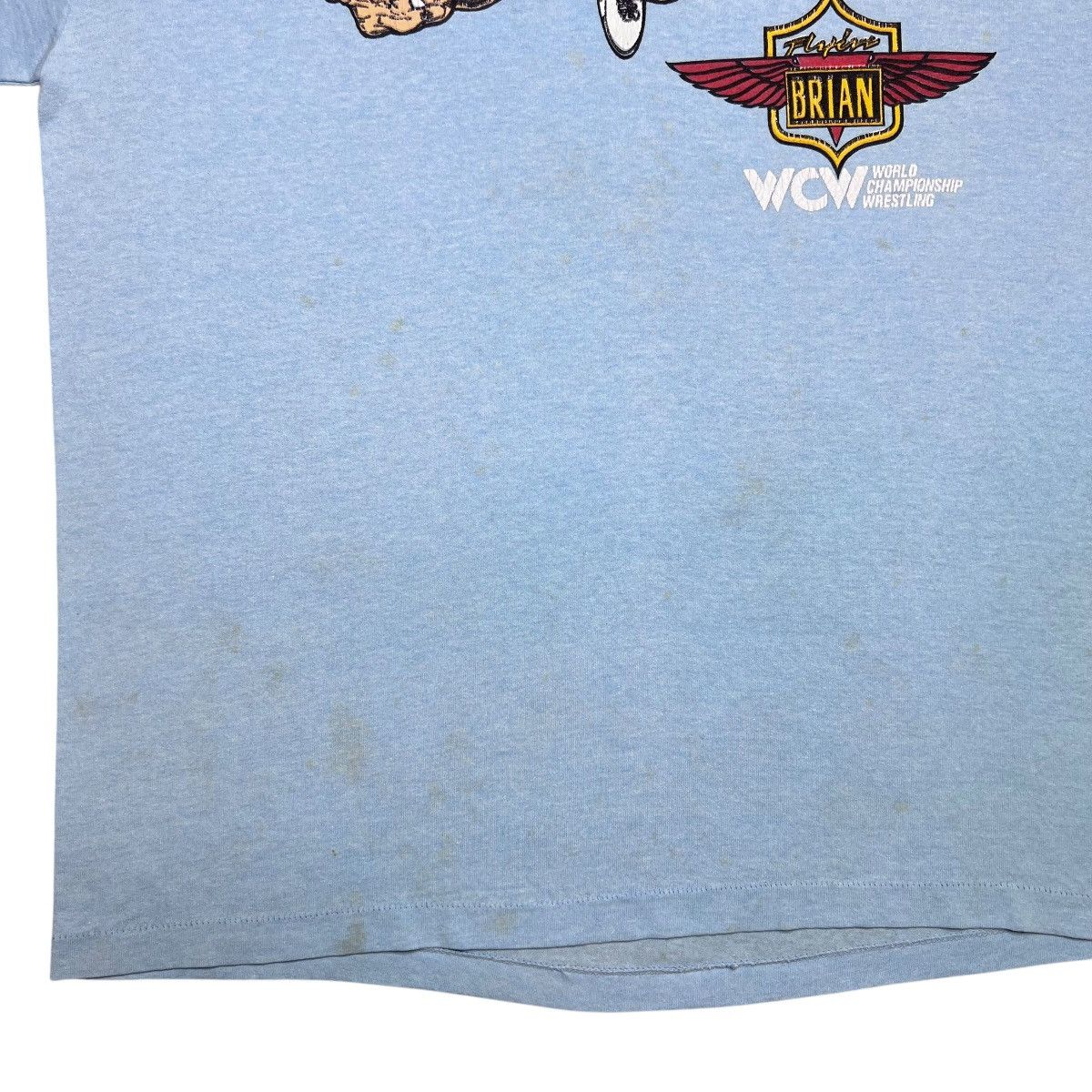 Vintage × WCW/nWo Vintage 1990s WCW Flying Brian Pillman Wrestling T-Shirt Size US XL / EU 56 / 4 - 8 Thumbnail