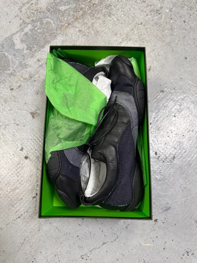 Marithe + Francois Girbaud Marithé François Girbaud Leather Denim Brut Low Top Sneakers Size US 10 / IT 40 - 2 Thumbnail