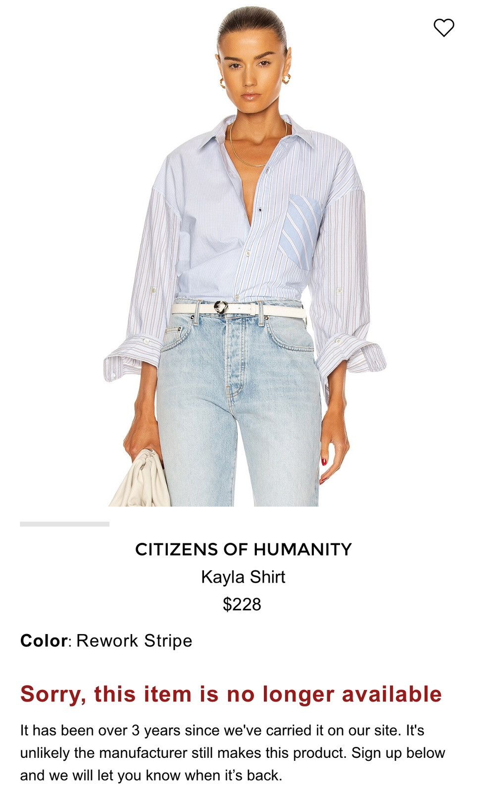 Citizens Of Humanity × Designer × Vintage Citizens of Humanity Kayla Button Up Shirt Reworked Stripe Size M / US 6-8 / IT 42-44 - 2 Thumbnail