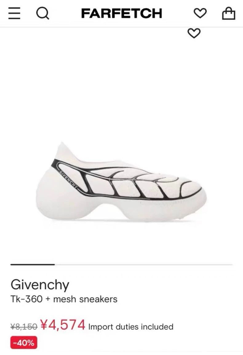 Givenchy Givenchy TK-360 Net Pattern Printed Low-Top Casual Sports Size US 8 / EU 41 - 9 Thumbnail