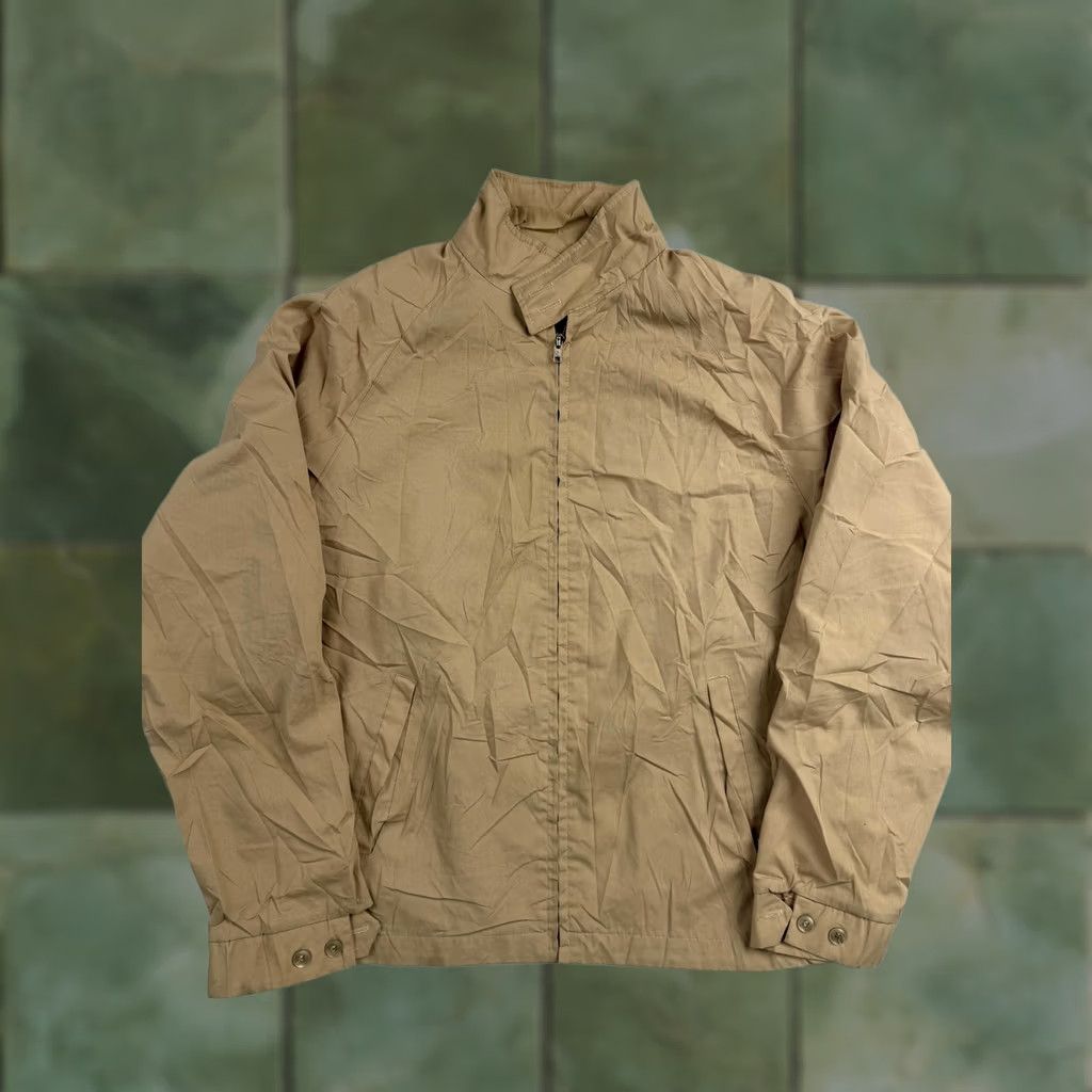 Vintage VINTAGE Campus Jacket Mens XL Beige Canvas Windbreaker Full Zip Lightweight USA Size US XL / EU 56 / 4 - 1 Thumbnail
