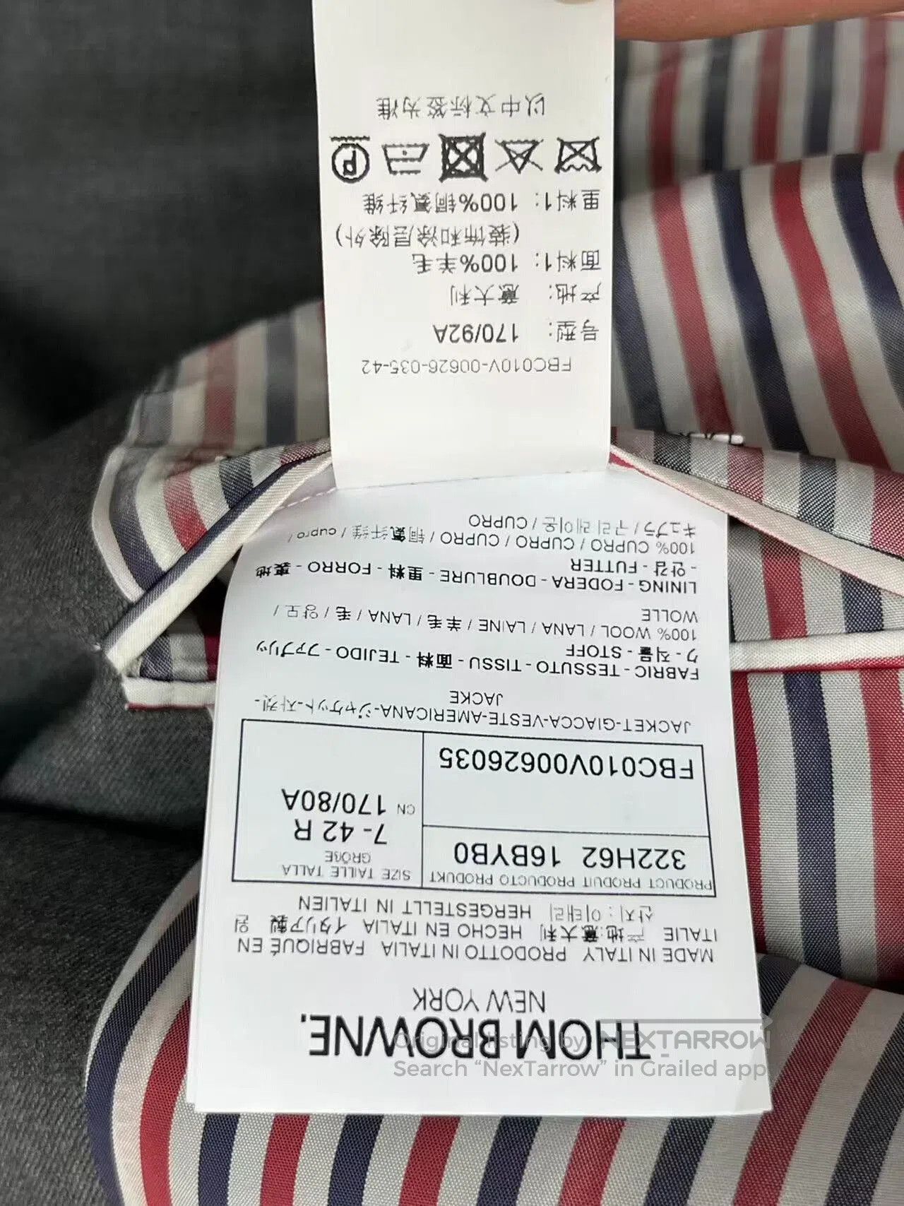 Thom Browne Thom Browne Gray Wool Suit Jacket. Size US M / EU 48-50 / 2 - 6 Thumbnail