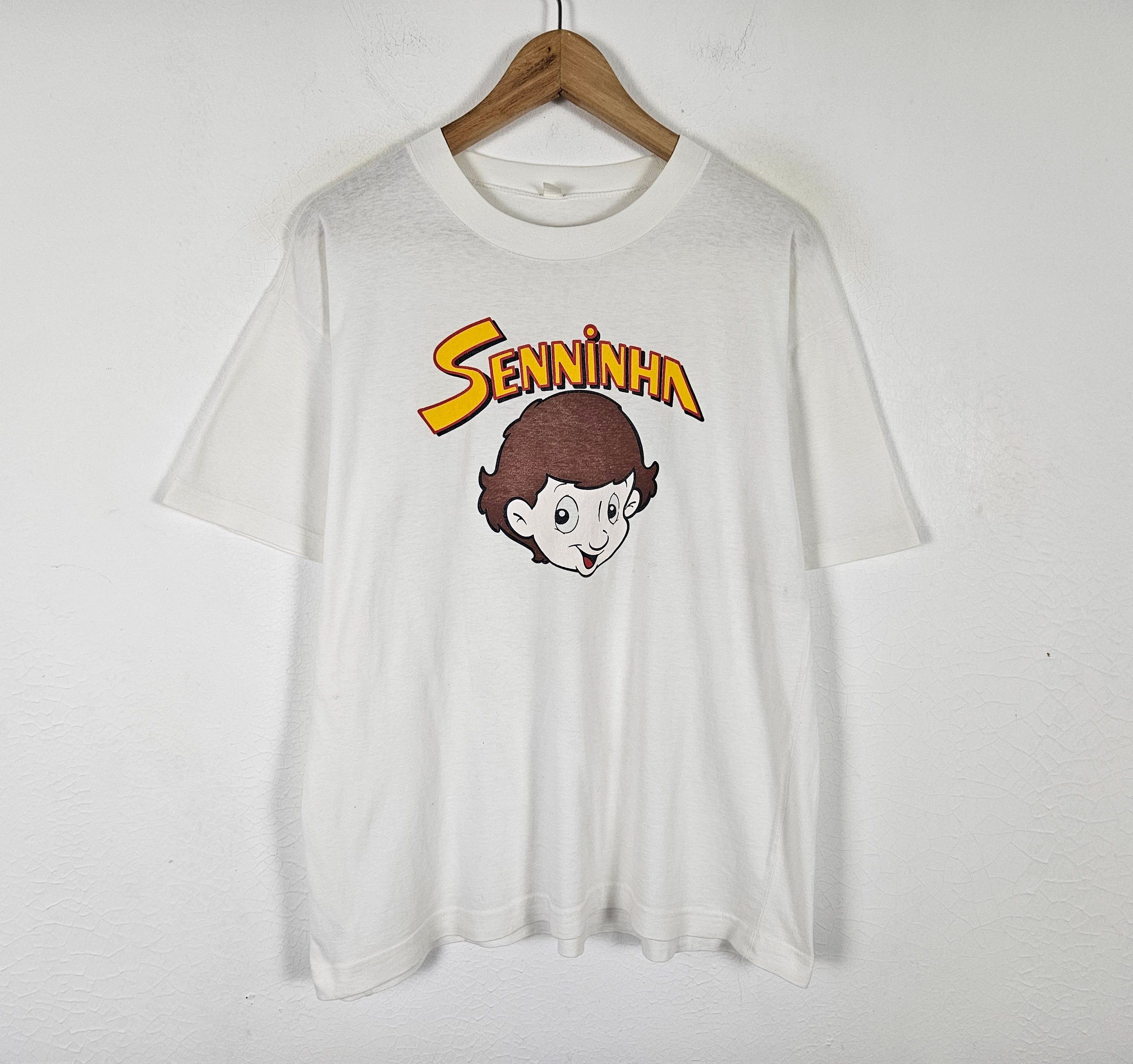 Vintage Vintage Ayrton Senna Formula One 90s Senninha Comic shirt Size US L / EU 52-54 / 3 - 2 Thumbnail