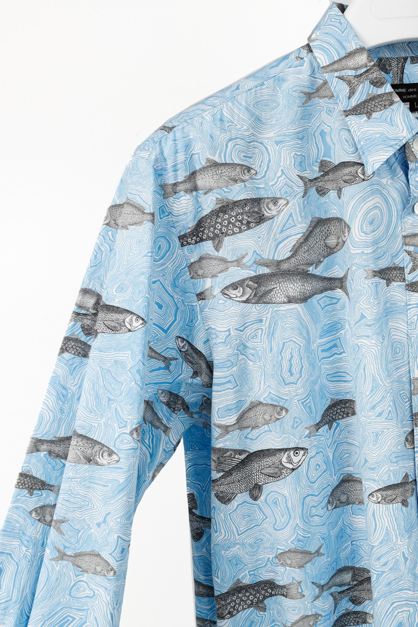Comme des Garcons Homme Plus Comme des Garcons Homme Plus SS/17 Fish-Print Cotton Shirt Size US L / EU 52-54 / 3 - 5 Thumbnail