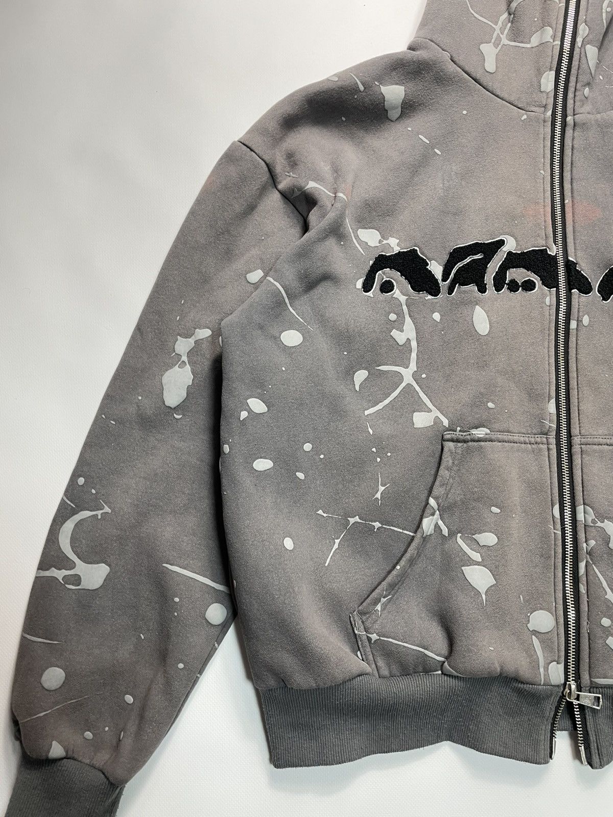 Japanese Brand Named Collective Wkshp Y2K Oversized Charcoal Zip Hoodie S/M Size US M / EU 48-50 / 2 - 2 Thumbnail