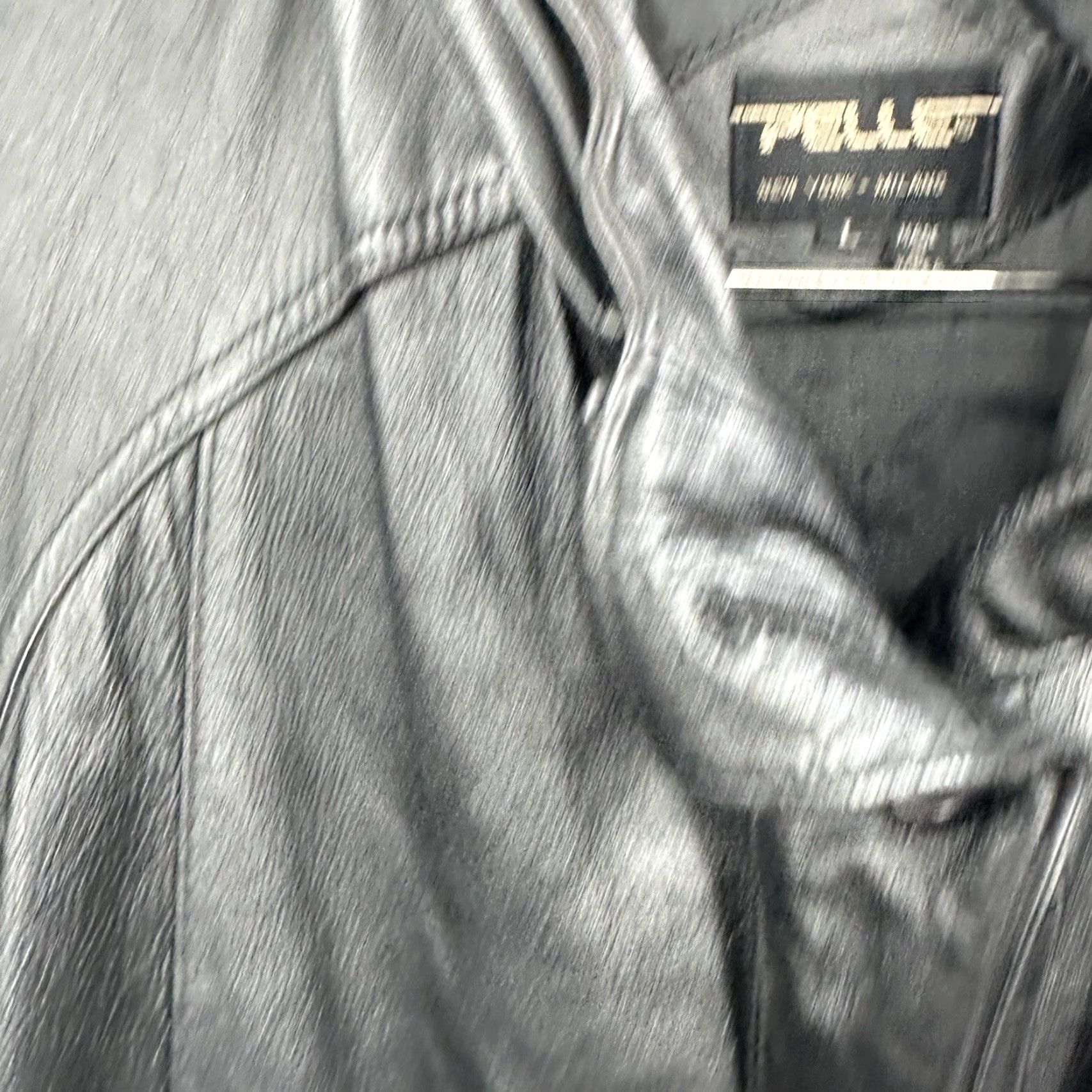 Vintage VINTAGE Pelle Jacket Womens Large Black Leather 90s 90s Patchwork Basic Jacket Shirt Mens Womens Girls Boys Size L / US 10 / IT 46 - 4 Thumbnail