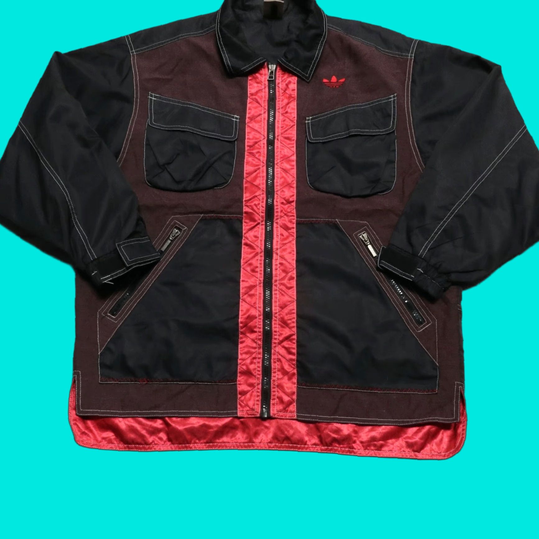 Adidas VINTAGE Adidas Nylon Multi Pocket Jacket Men M Black 90s Short Sleeve? Size US M / EU 48-50 / 2 - 1 Thumbnail