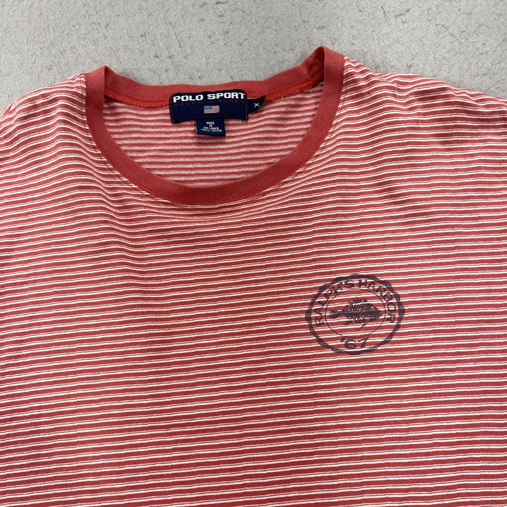 Vintage VINTAGE Polo Sport Shirt Mens XL Red Striped Tee 90s Ralph Lauren Harbor Polo Sport Shirt Mens XL Red 90s Toys? Size US XL / EU 56 / 4 - 2 Thumbnail