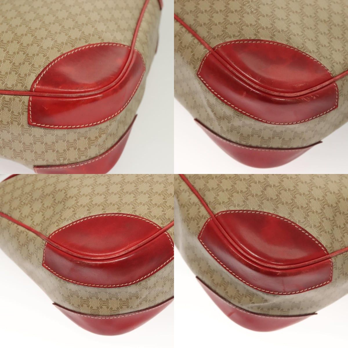 Celine CELINE Macadam Canvas Shoulder Bag Beige Gold Size ONE SIZE - 10 Thumbnail