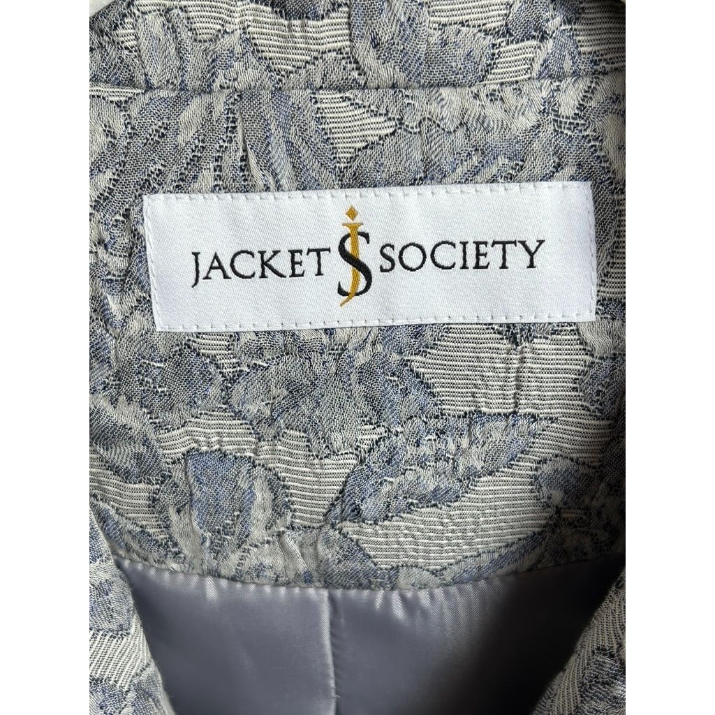 Other Jacket Society Women's Joy Floral Jacquard Jacket in Gray / Size M / US 6-8 / IT 42-44 - 6 Thumbnail
