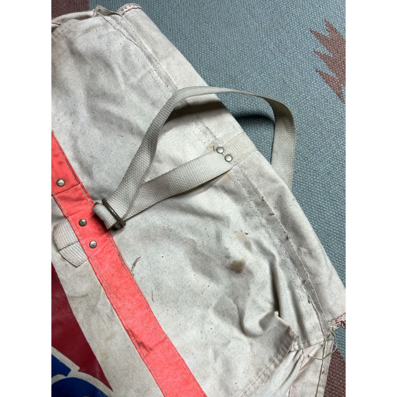 Vintage VINTAGE Detroit News newspaper saddle bag bicycle canvas double sided newsboy Men Beige Saddle Bag Newsboy Size ONE SIZE - 5 Thumbnail
