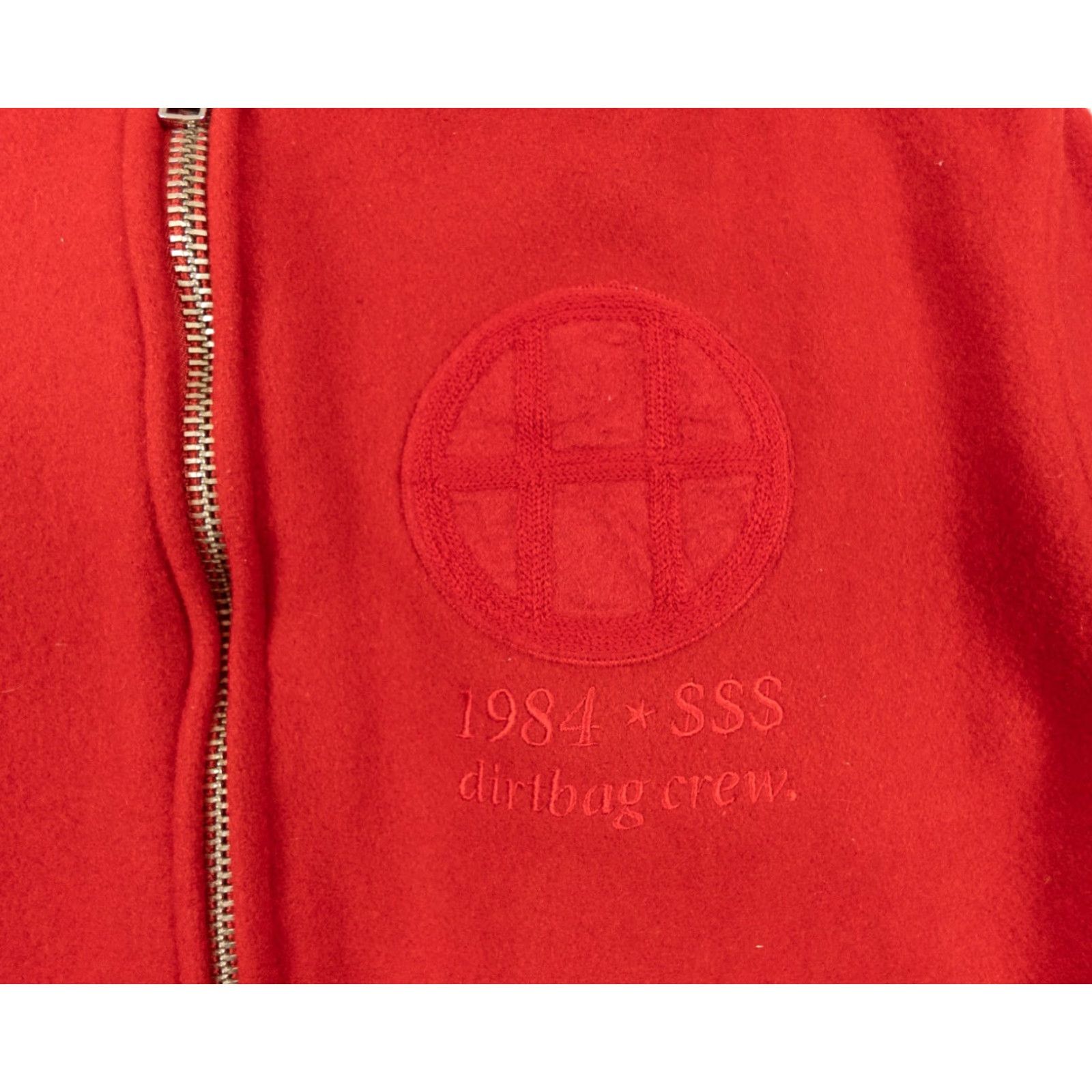 Huf HUF Mens Jacket XL Red Wool Varsity Bomber Full Zip Stand-Up Collar Modern Streetwear Decade Fashion (Adult) Size US XL / EU 56 / 4 - 2 Thumbnail