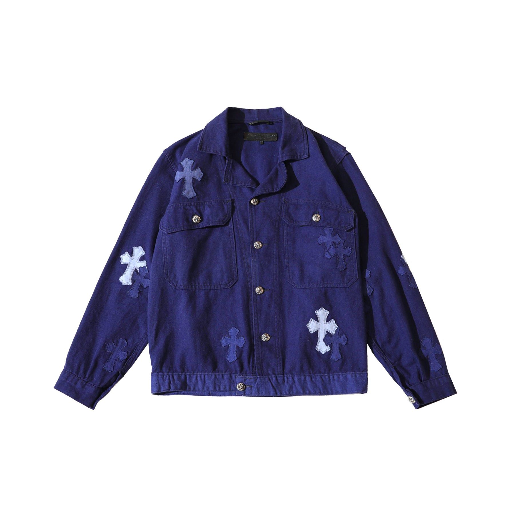 Chrome Hearts Chrome Hearts Cross Patch Bleu de Travail French Work Jacket Size US M / EU 48-50 / 2 - 1 Thumbnail