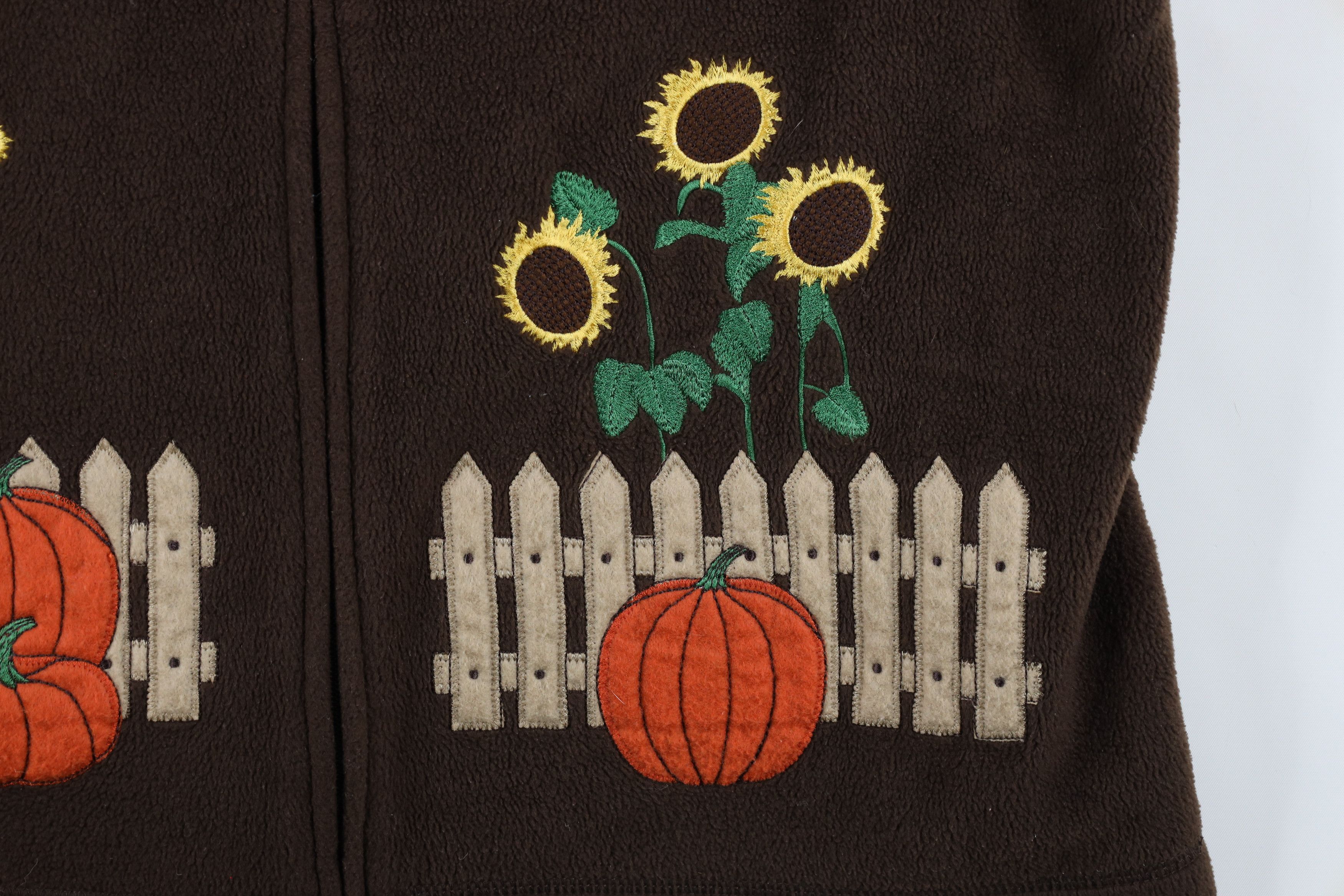 Vintage Vintage 90s Streetwear Pumpkin Full Zip Fleece Vest Jacket Size XL / US 12-14 / IT 48-50 - 5 Thumbnail