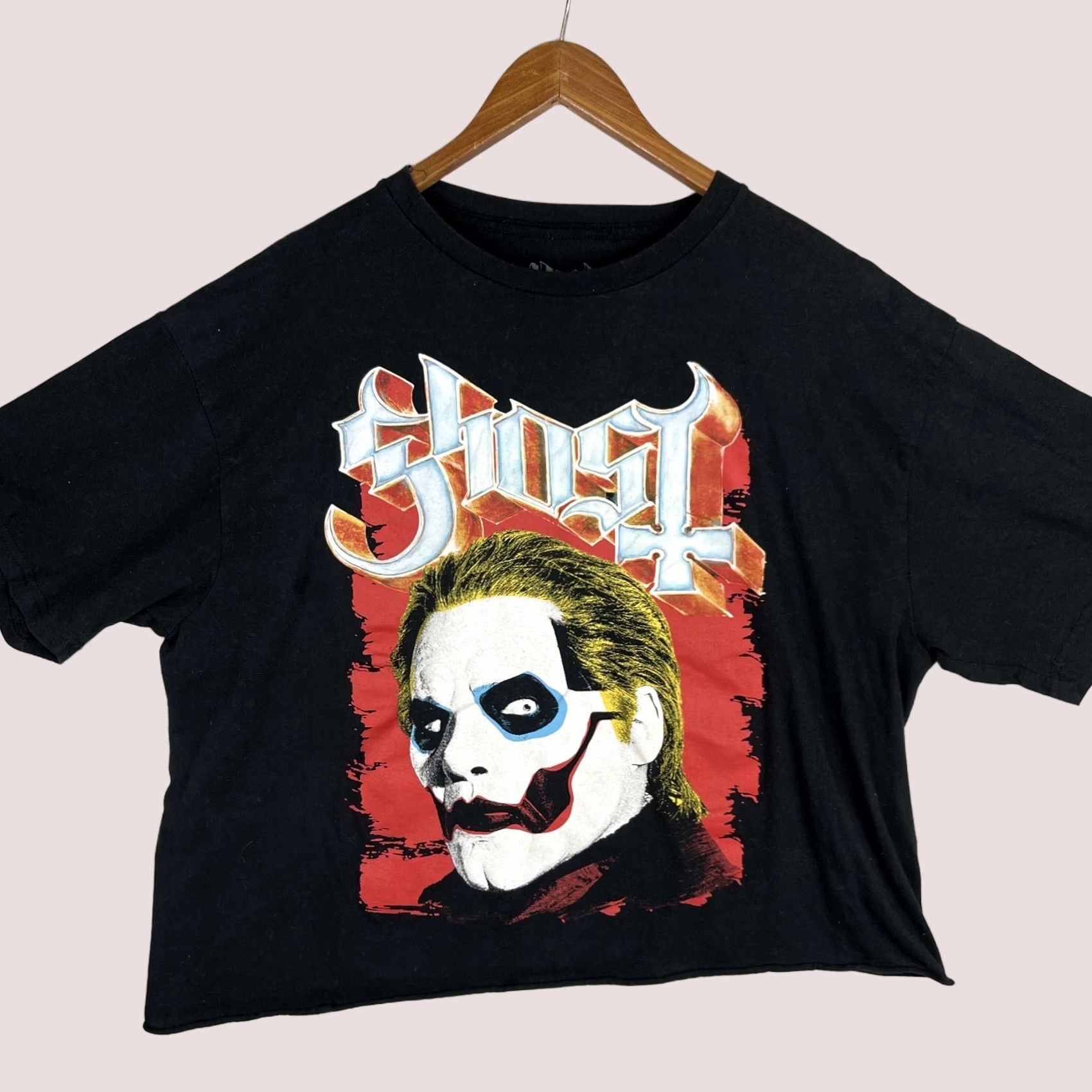 Vintage Ghost Band Shirt Mens XL Black Cropped Tee Joker Papa Emeritus Band Rock Ghost Size US XL / EU 56 / 4 - 1 Thumbnail
