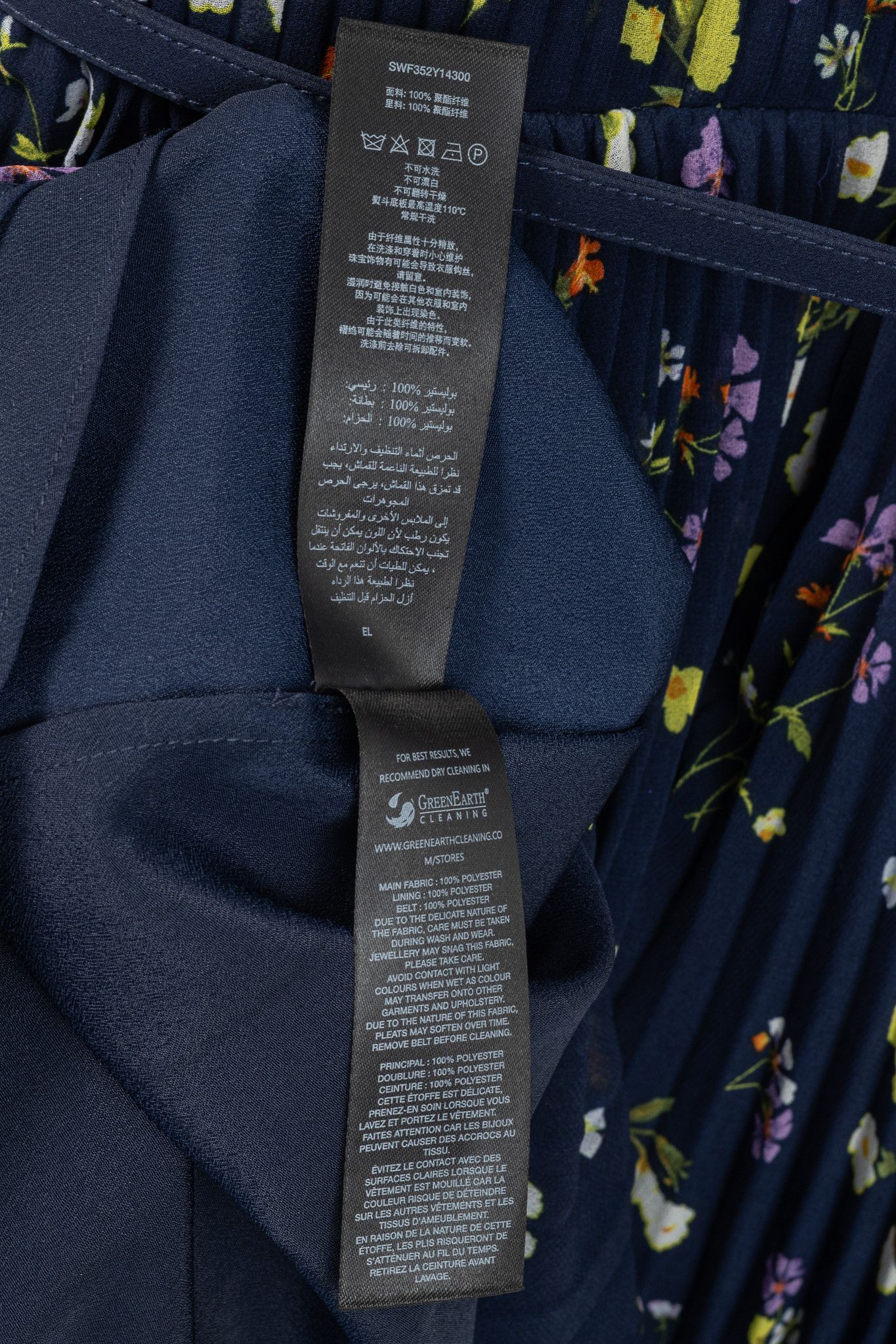 Self-Portrait Self-Portrait SS/24 Navy Floral Chiffon Mini Dress Size S / US 4 / IT 40 - 10 Thumbnail