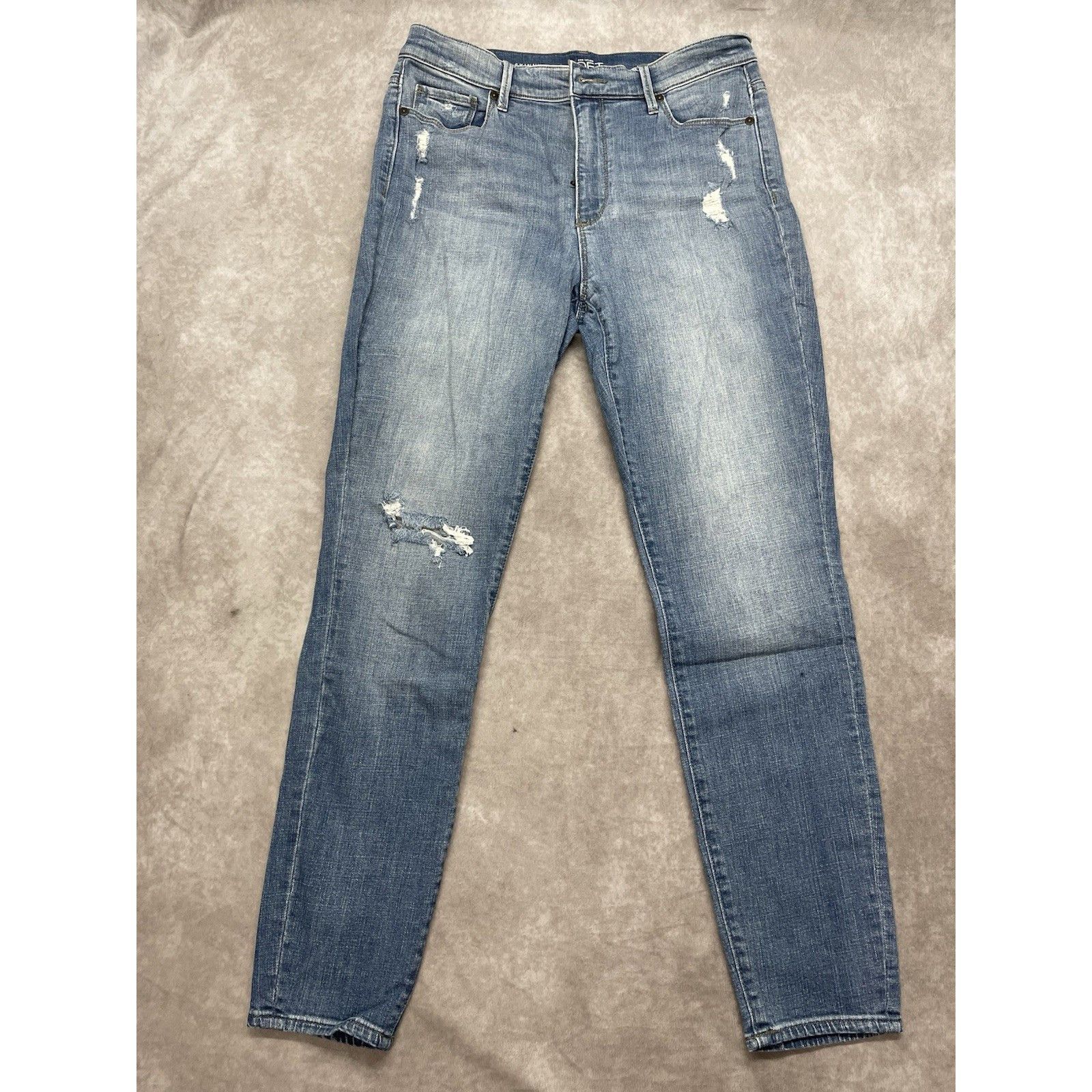 Loft LOFT Modern Skinny Ankle Jeans Women's 28/6 Blue Denim Distr Size 28" / US 6 / IT 42 - 3 Thumbnail