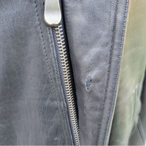 Croft & Barrow Vintage 90s y2k Croft & Barrow Black Leather Bomber Racer Bo Size US XL / EU 56 / 4 - 6 Thumbnail
