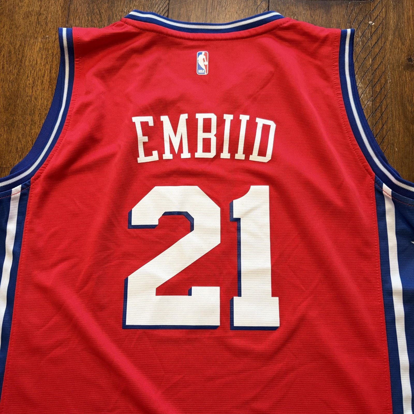 Vintage Philadelphia 76ers Jersey Youth XL Joel Embiid 21 Fanatics Size XL / US 12-14 / IT 48-50 - 3 Thumbnail