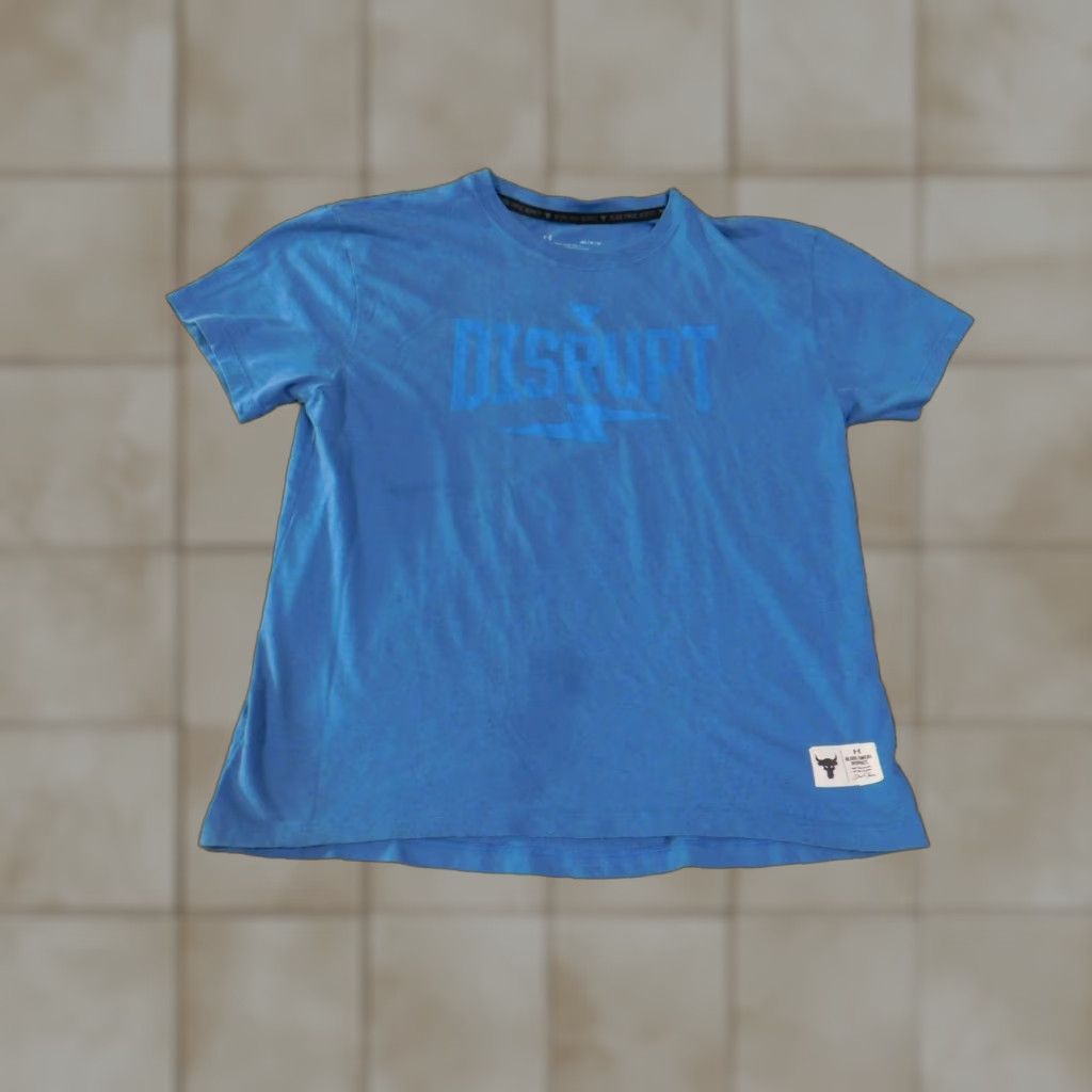 Under Armour Under Armour Shirt Mens Medium Blue Project Rock Disrupt Blood Sweat Respect Tee Size US M / EU 48-50 / 2 - 1 Thumbnail