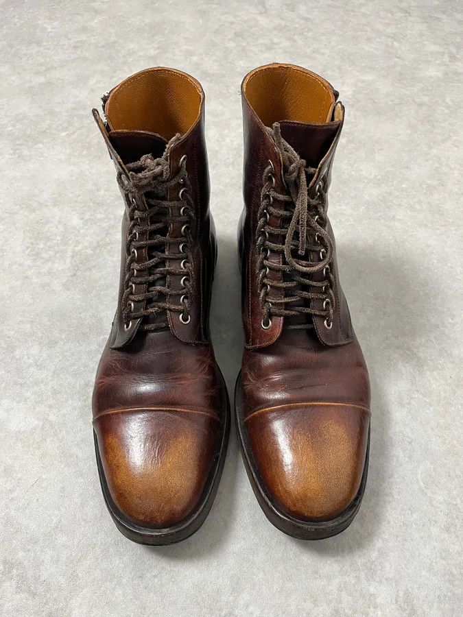 Maison Margiela Maison Margiela Brown Eroded Leather Boots Size US 9.5 / EU 42-43 - 2 Thumbnail